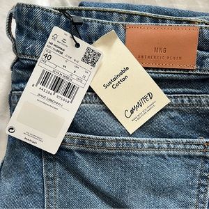 NWT Mango jeans. Straight leg. Slit hem. Size 8.